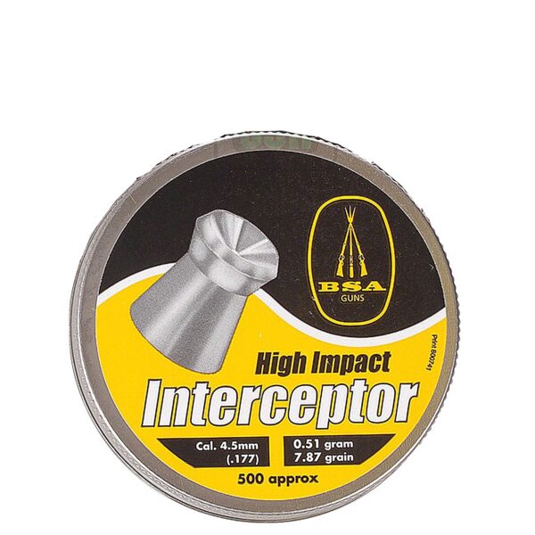 BSA Interceptor .177 Hollow Point Pellets (500)