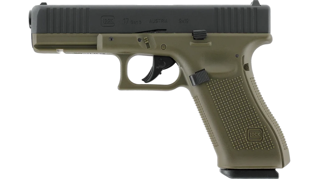 Glock 17 Gen5 4.5mm BB Air Pistol (Black/Battlefield Green)