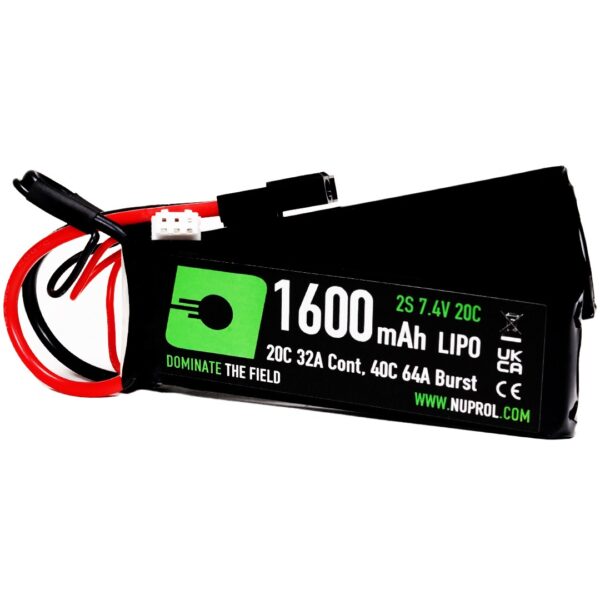 Nuprol 7.4v LiPo 1600mAh 20c Battery (DBL Small Tamiya)