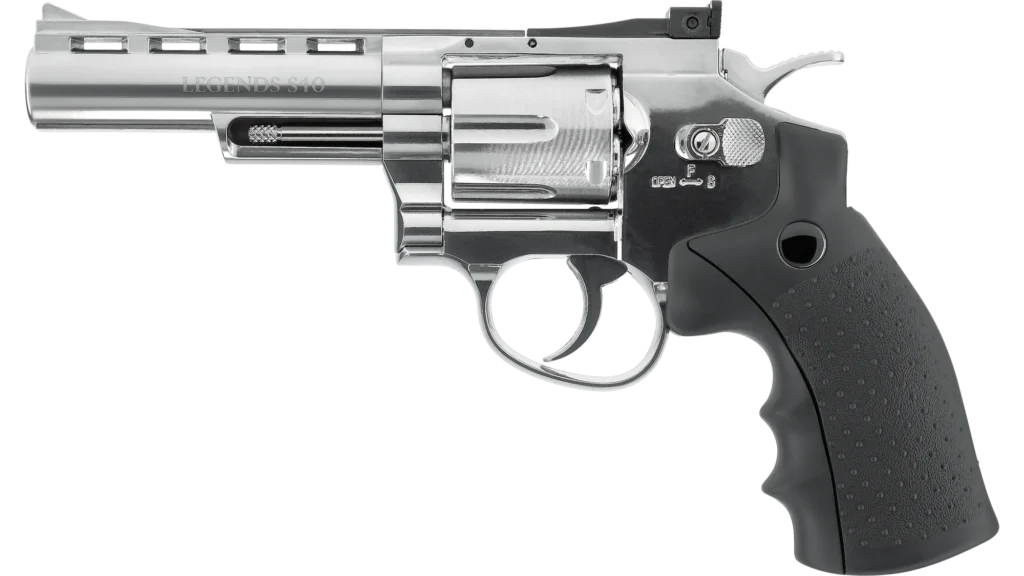 Umarex Legends 4" S40 Revolver Dual Ammo 4.5mm BB / .177 Pellet Air Pistol (Polished)