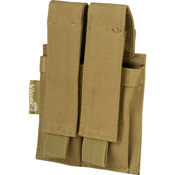Viper Double Pistol MOLLE Pouch (Coyote)