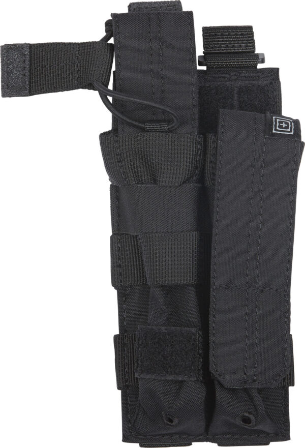 5.11 Double MP5 Magazine MOLLE Pouch w/Cover (Black)