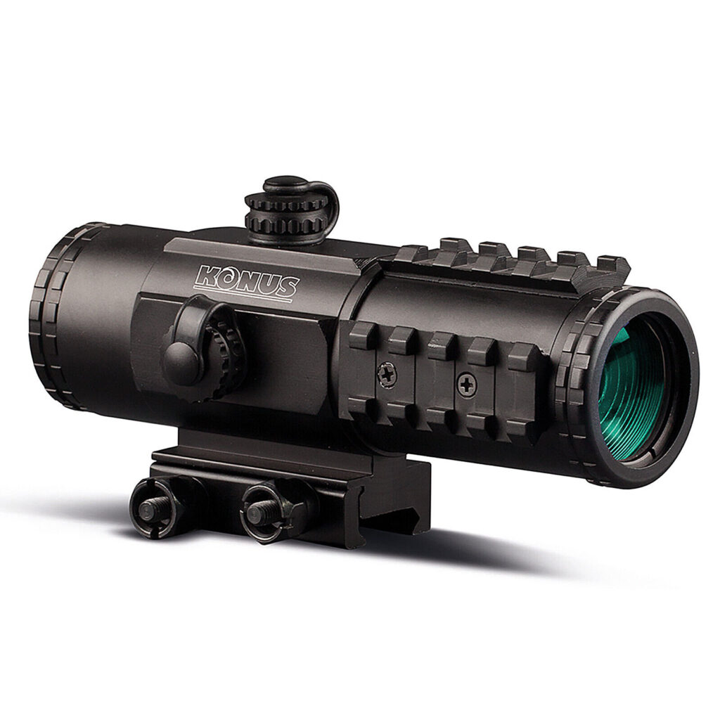 Konus PTS2 Prismatic 3x30 Tactical Scope/Dot Sight with Magnification