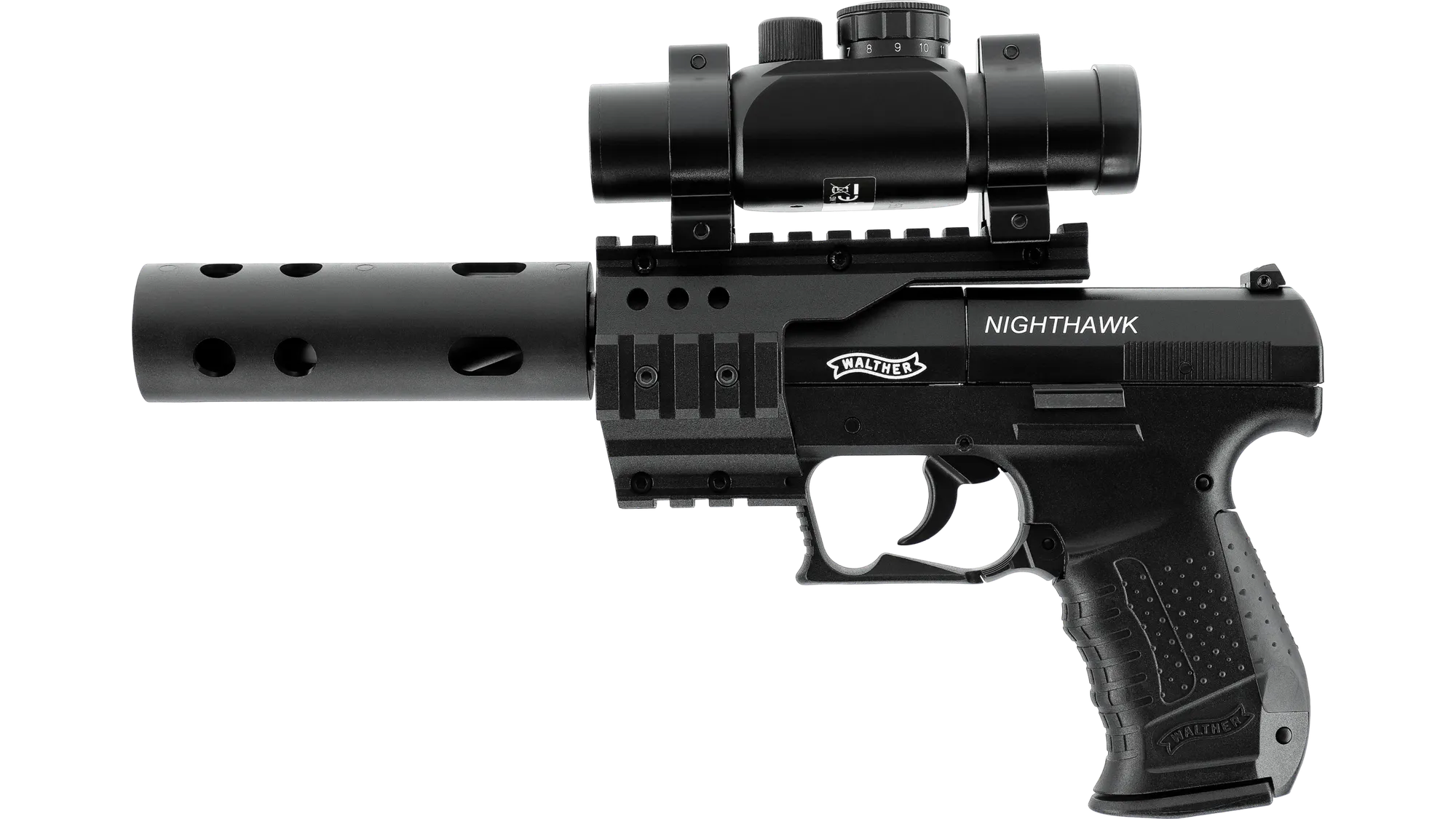 Walther Nighthawk .177 Pellet Air Pistol with Dot Sight (Black)