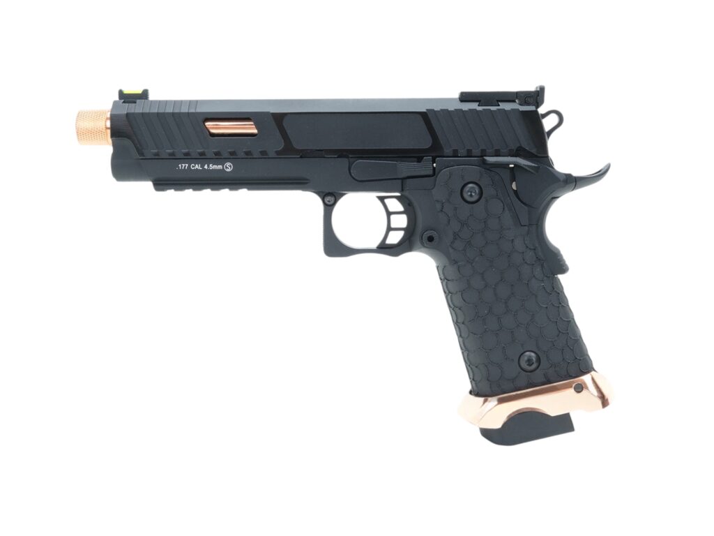 Krown Land HI-CAPA 5.1 Babayaga 4.5mm BB Air Pistol (Black/Rose Gold)