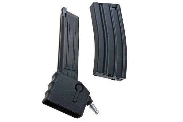AW Custom HPA/M4 Magazine Adapter Hi-Capa W/ feeding Magazine (Black)