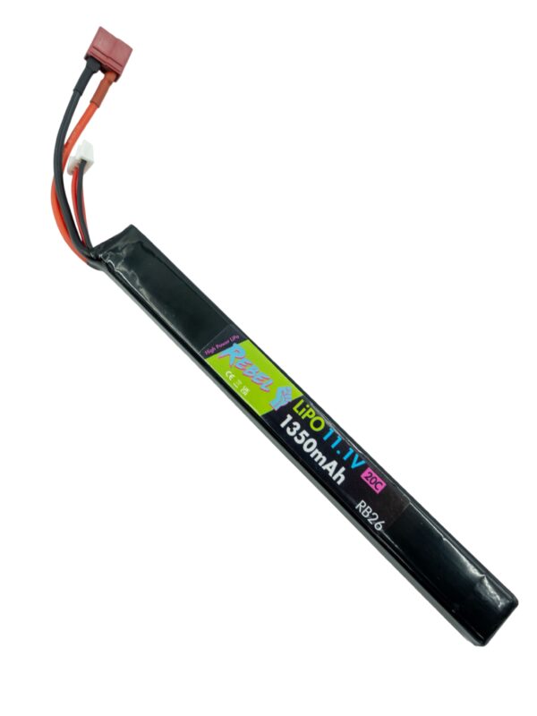 Rebel 11.1v LiPo 1350mAh 20c AK Stick Battery (Deans)
