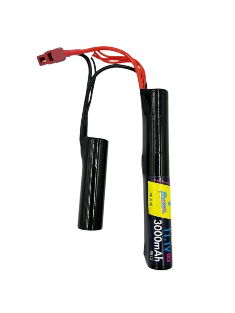 Rebel 11.1v Li-Ion 3000mAh 10c Nunchuck Battery (Deans)