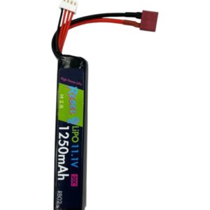 Rebel 11.1v LiPo 1250mAh 20c Stick Battery (Deans)