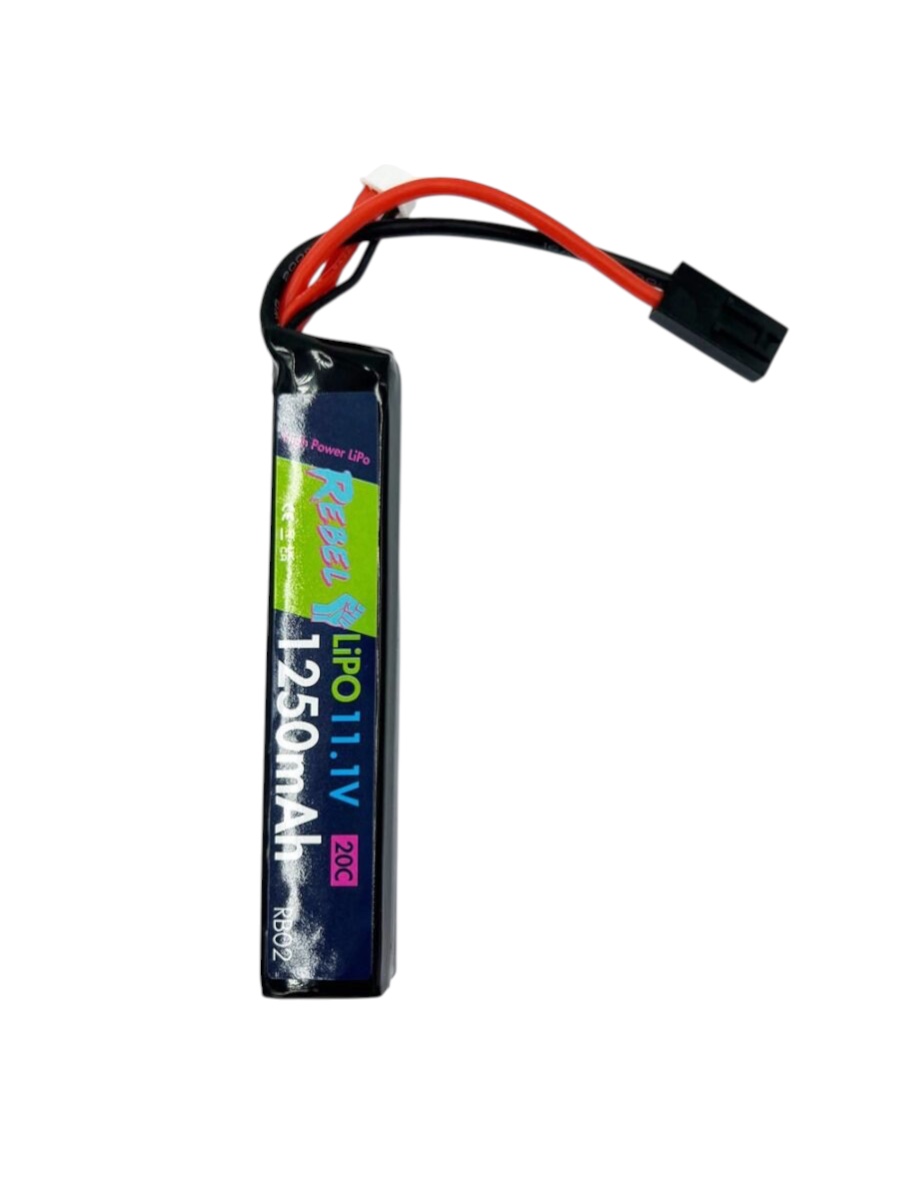 Rebel 11.1v LiPo 1250mAh 20c Stick Battery (Mini Tamiya)