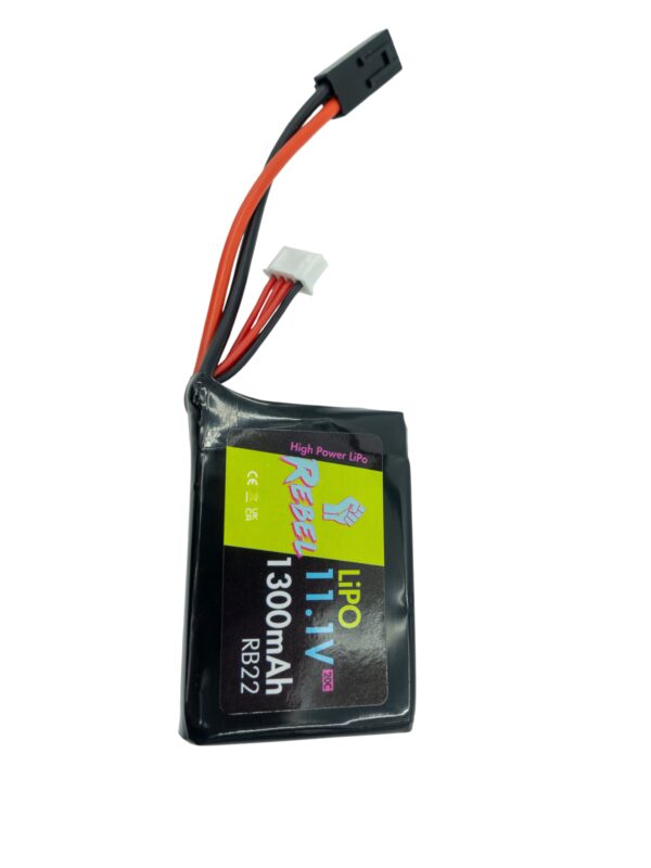 Rebel 11.1v LiPo 1300mAh 20c PEQ Battery (Mini Tamiya)