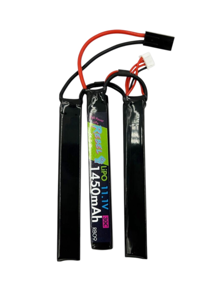 Rebel 11.1v LiPo 1450mAh 30c Nunchuck Battery (Mini Tamiya)