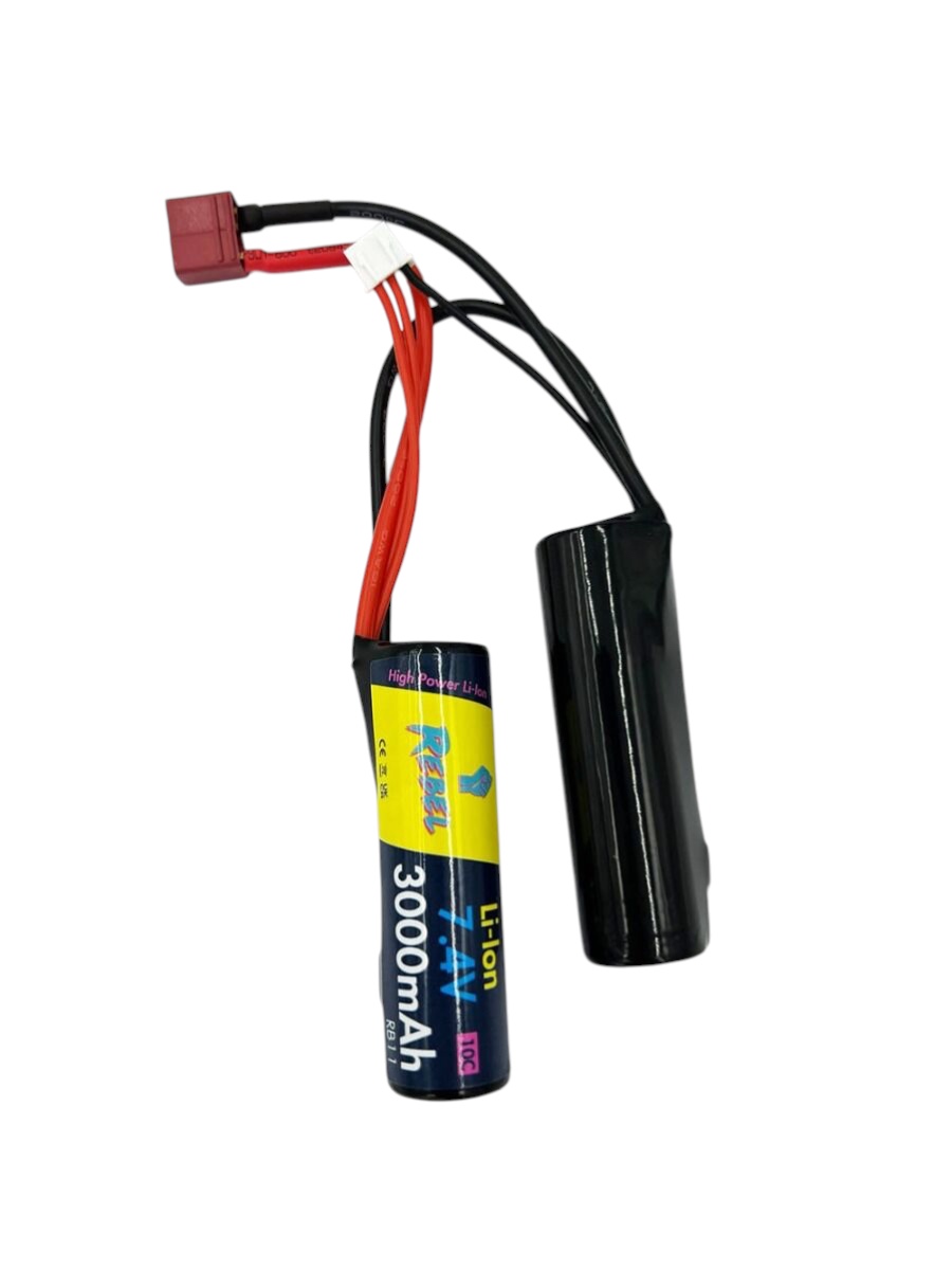 Rebel 7.4v Li-Ion 3000mAh 10c Nunchuck Battery (Deans)