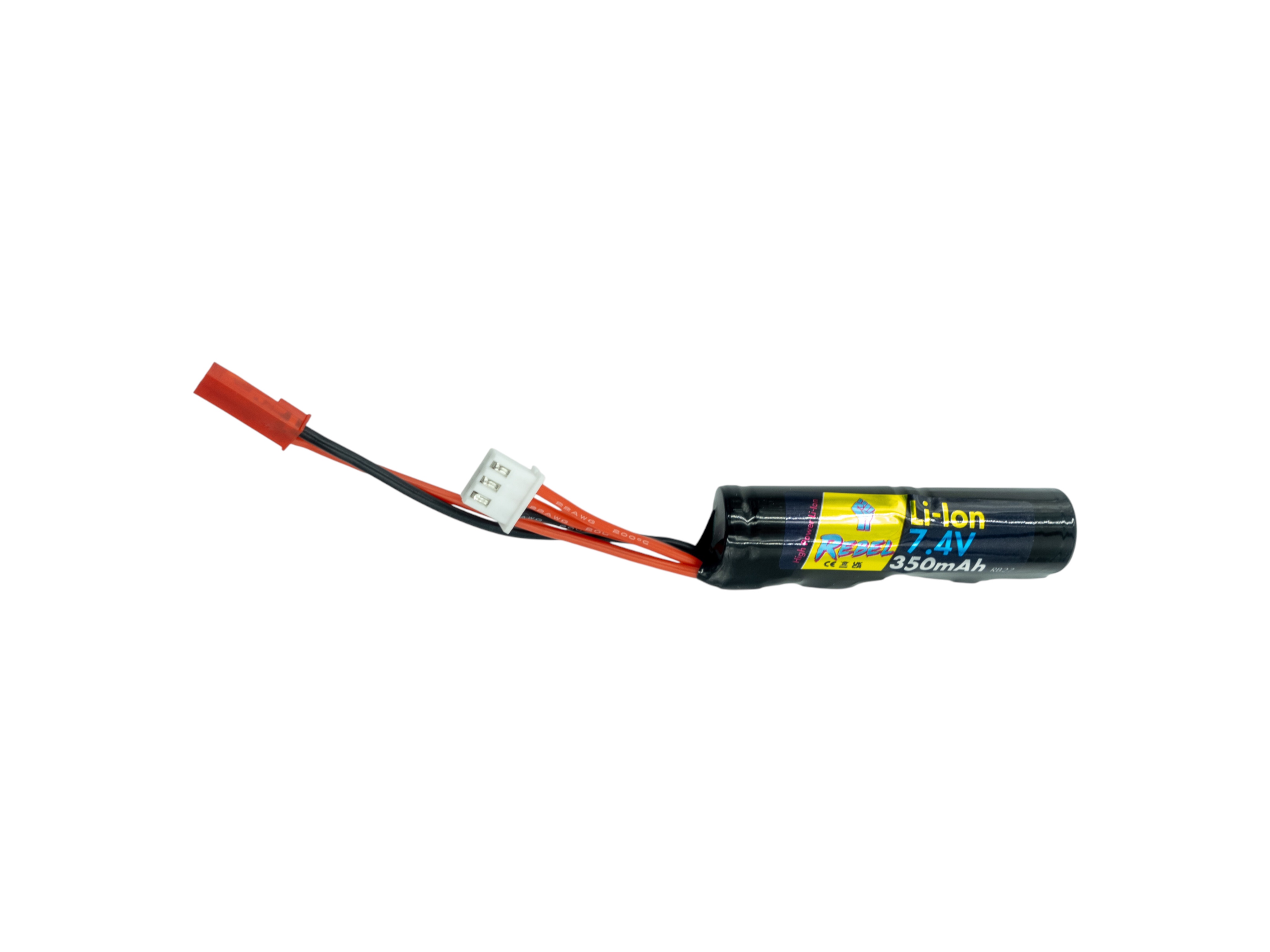 Rebel 7.4v Li-Ion 350mAh HPA Micro Battery (JST)