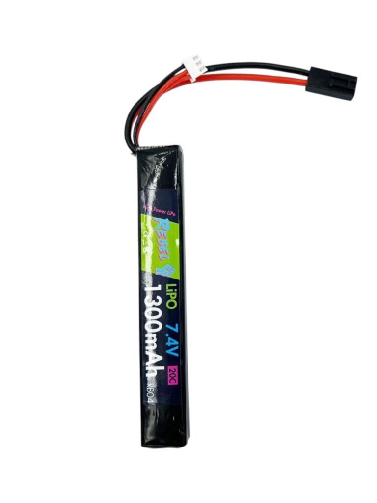 Rebel 7.4v LiPo 1300mAh 20c Stick Battery (Mini Tamiya)