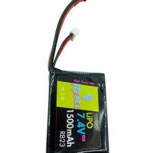 Rebel 7.4v LiPo 1500mAh 20c PEQ Battery (Deans)