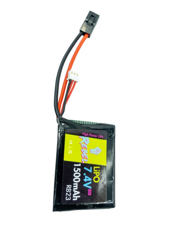 Rebel 7.4v LiPo 1500mAh 20c PEQ Battery (Mini Tamiya)