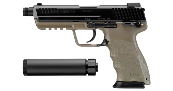 Tokyo Marui HK 45 Tactical GBB Airsoft Pistol (Black/Tan)
