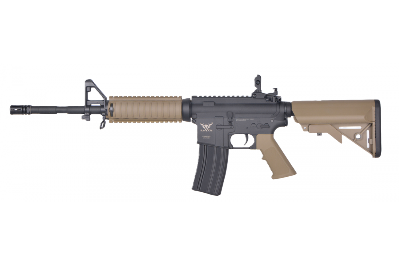 Raven Evolution NEO Carbine AEG Airsoft Rifle (Black/Tan)