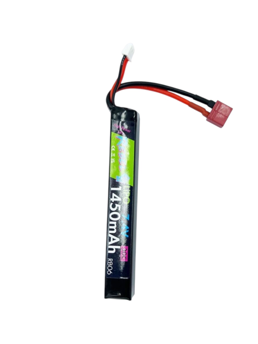 Rebel 7.4v Li-Po 1450mAh 30c AK Stick Battery (Deans)