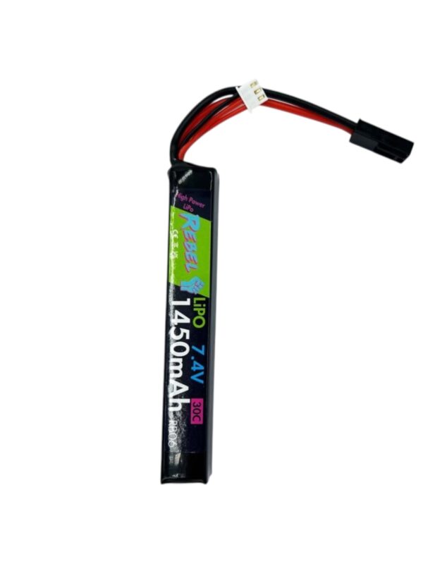 Rebel 7.4v Li-Po 1450mAh 30c AK Stick Battery (Mini Tamiya)