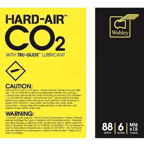 Webley & Scott 88g CO₂ Capsule (6 Pack)