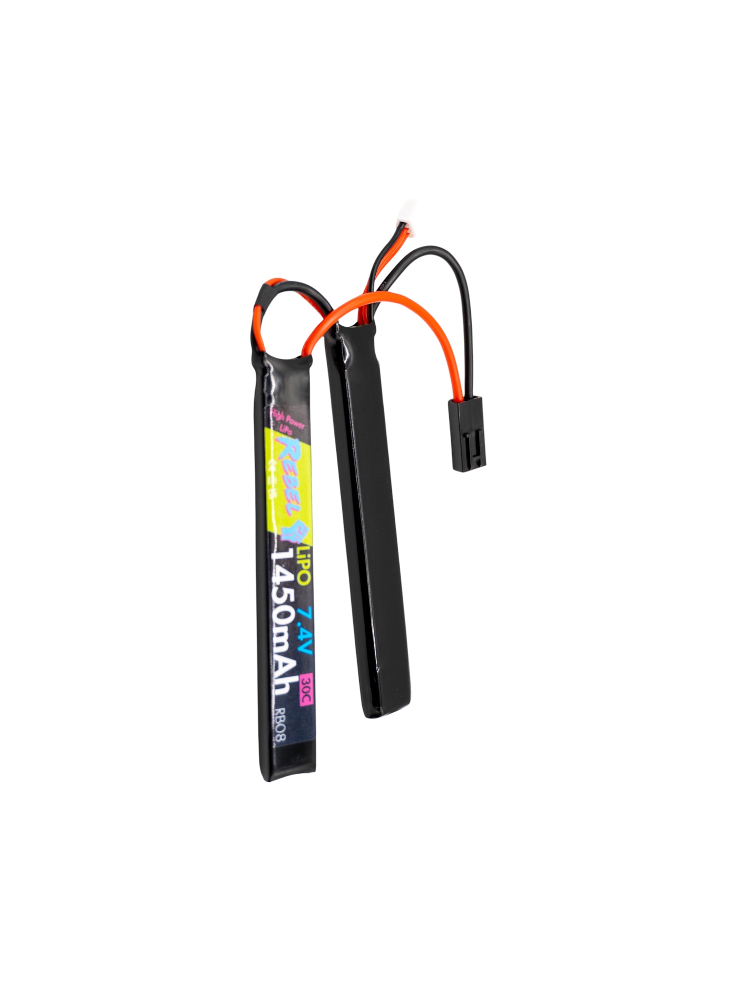 Rebel 7.4v Li-Po 1450mAh 30c Nunchuck Battery (Mini Tamiya)